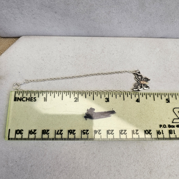 12K Butterfly Anklet Bracelet on 925 Chain - Picture 11 of 15